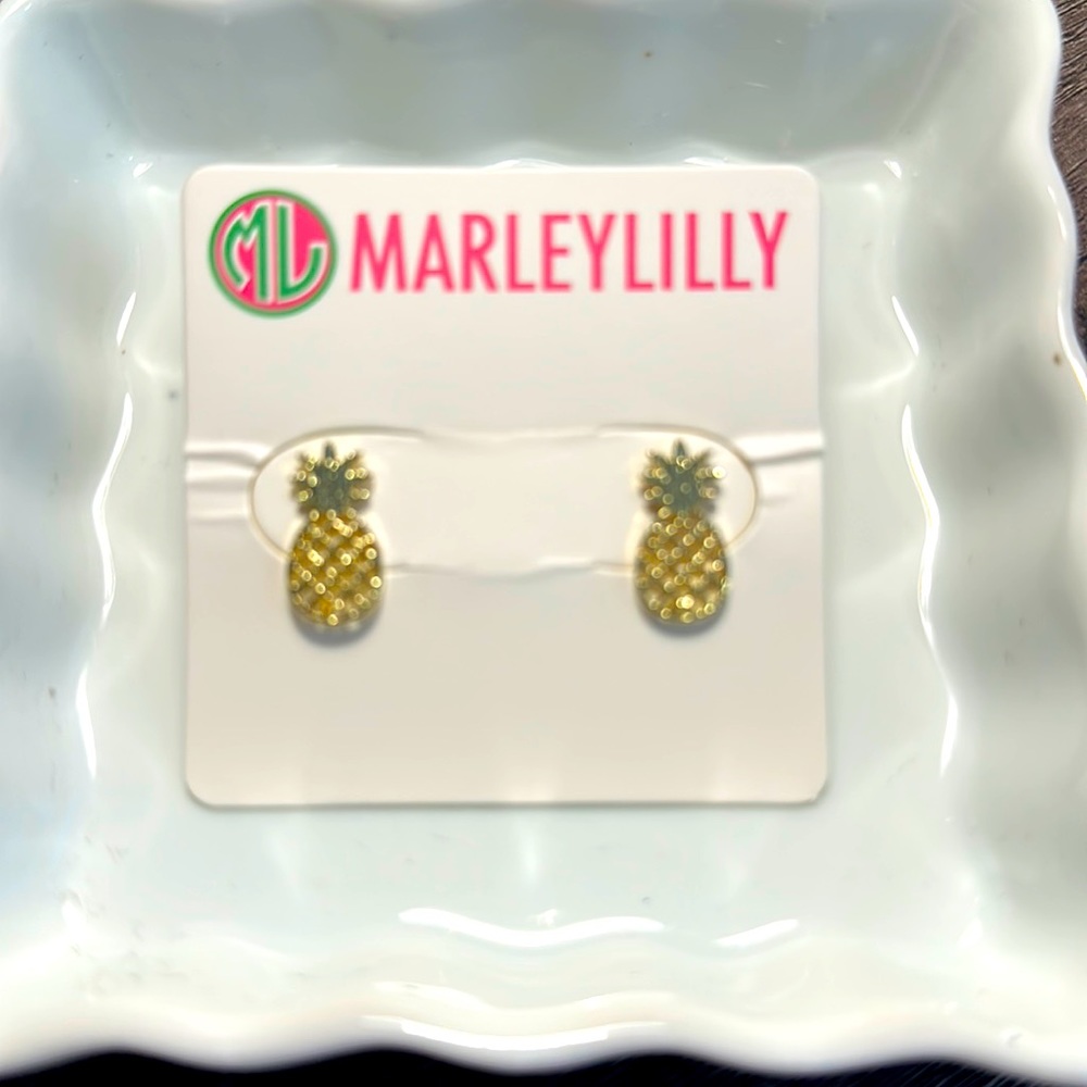 Marleylilly Gold Pineapple Earrings